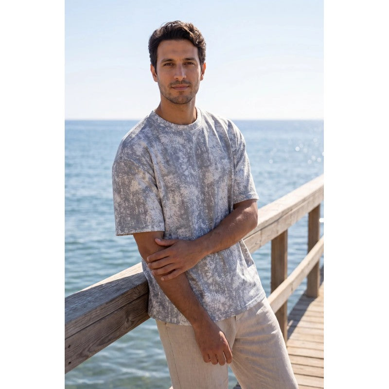 T-shirt Homme Oversize Marbré