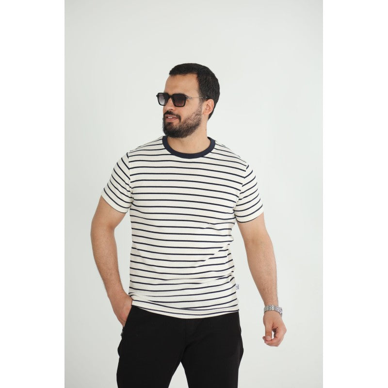 T-shirt Rayé Homme – Interlock Coton