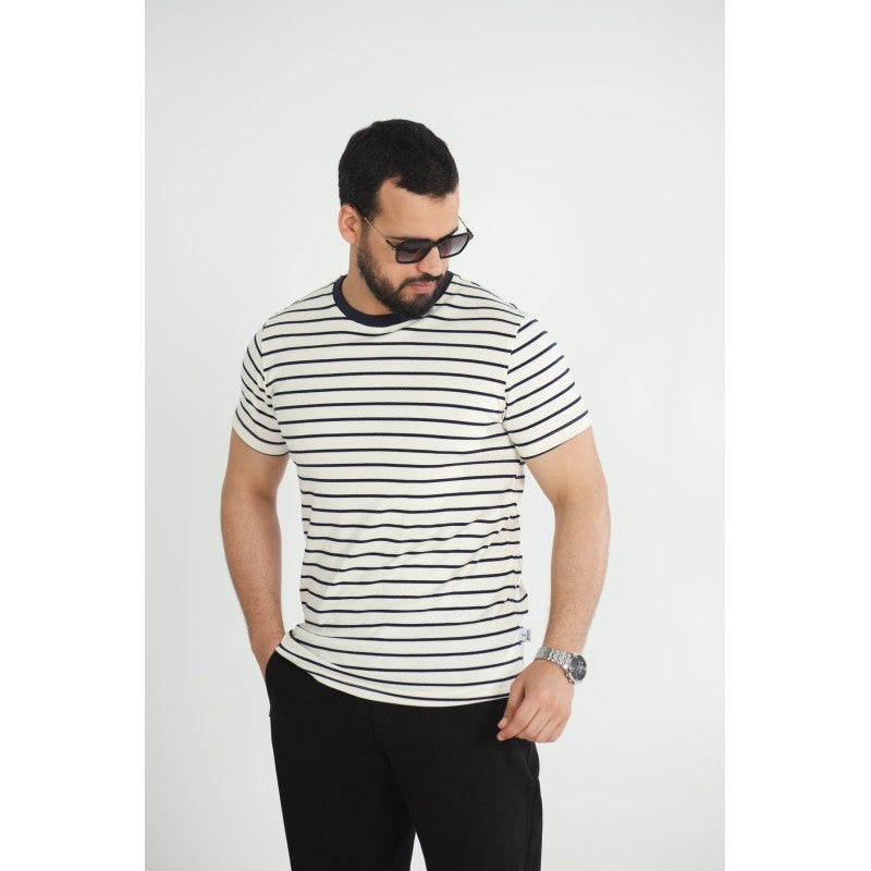 T-shirt Rayé Homme – Interlock Coton