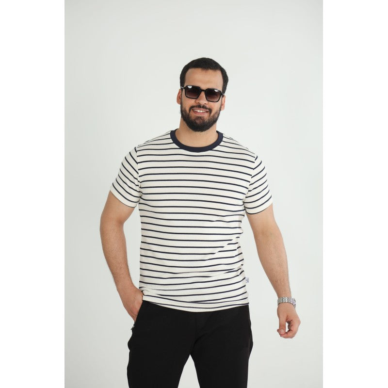 T-shirt Rayé Homme – Interlock Coton