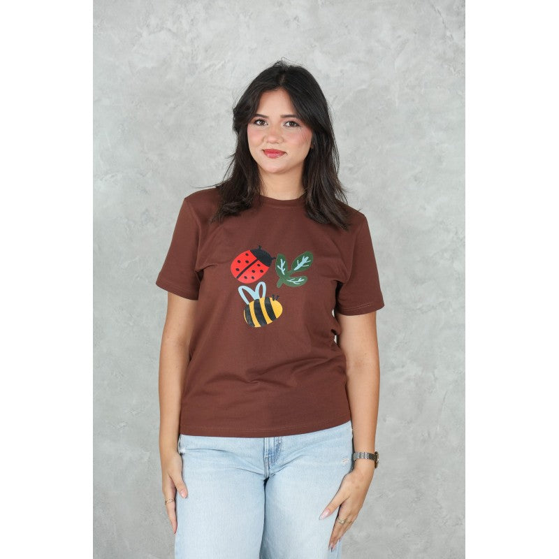 T-shirt en Coton Imprimé –