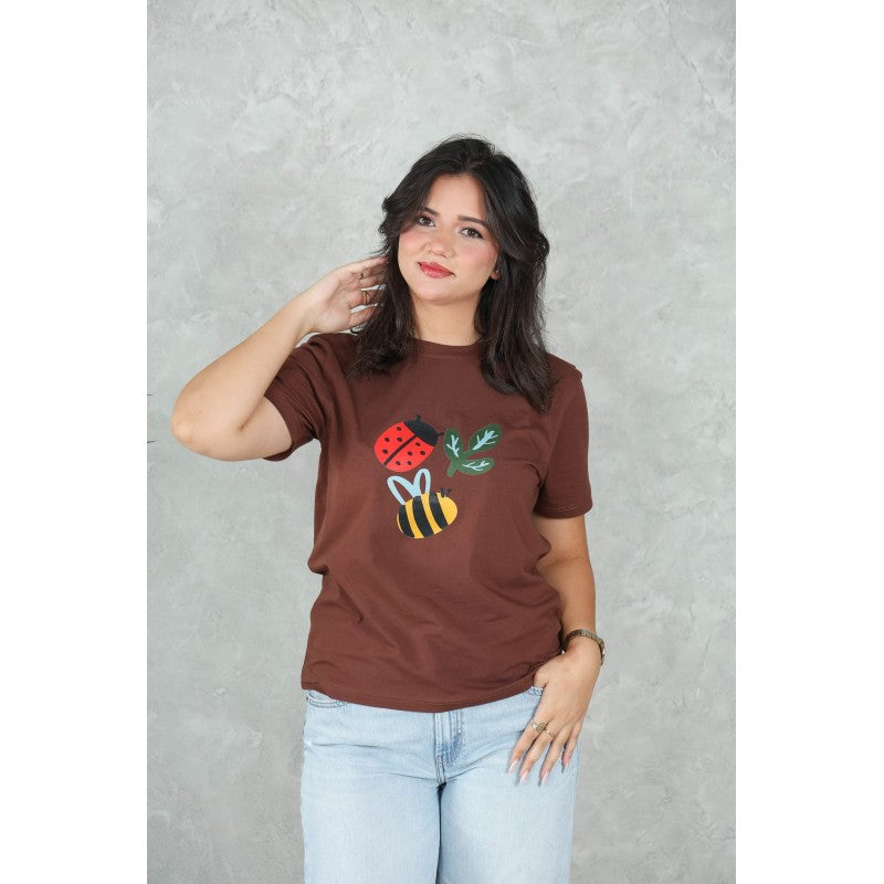 T-shirt en Coton Imprimé –