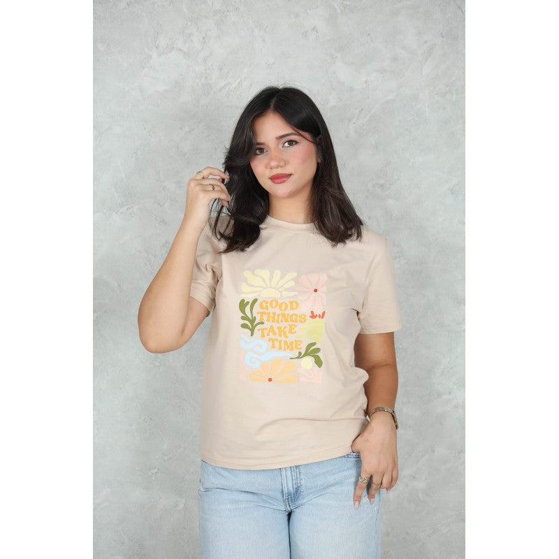 T-shirt en Coton Imprimé –