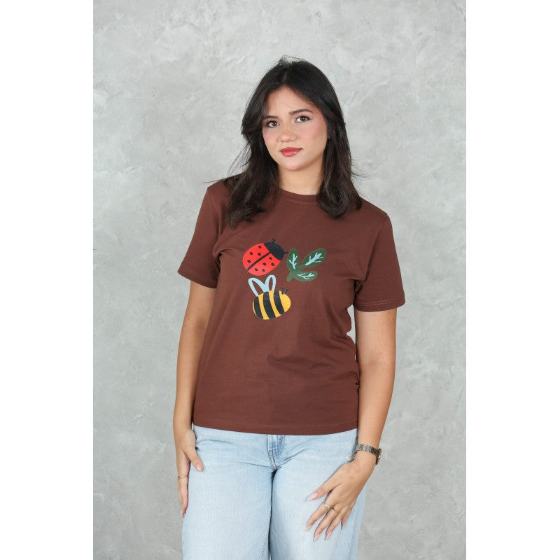 T-shirt en Coton Imprimé –