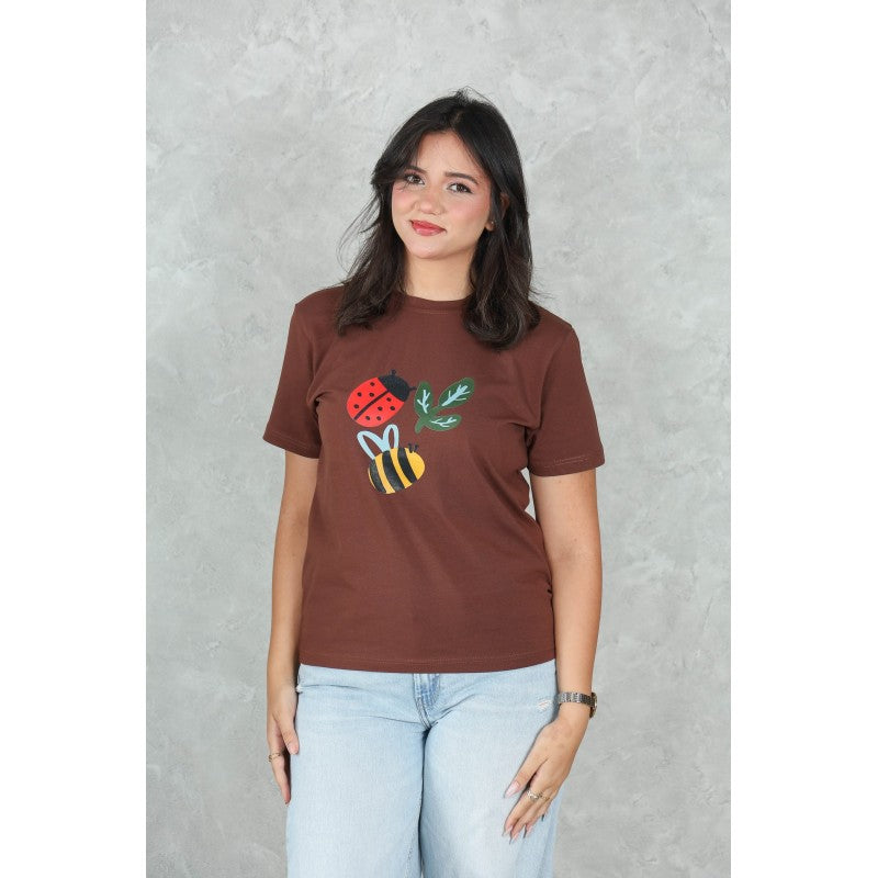 T-shirt en Coton Imprimé –