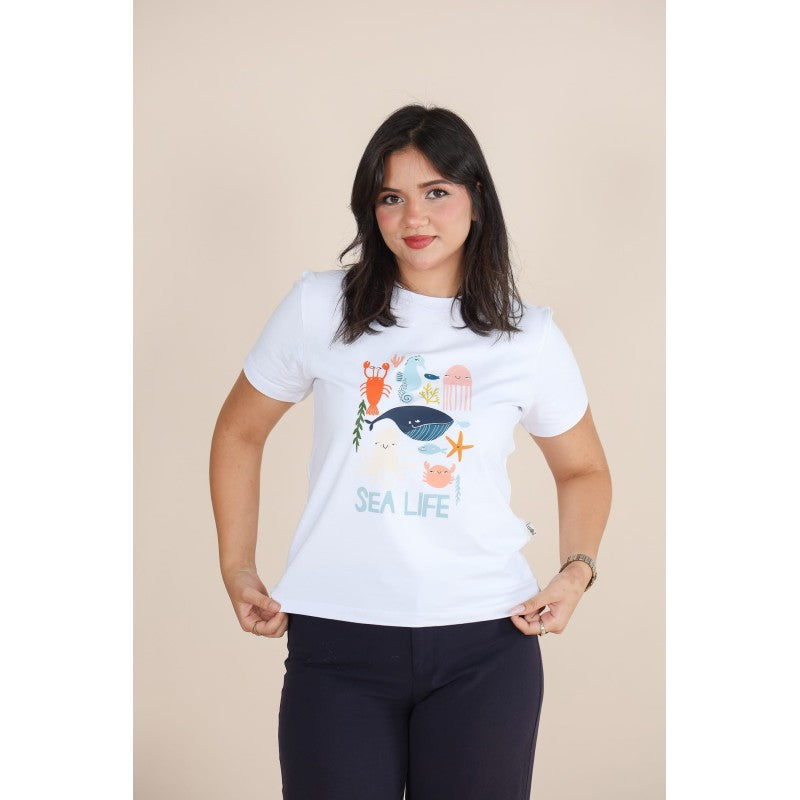 T-shirt en Coton Imprimé –