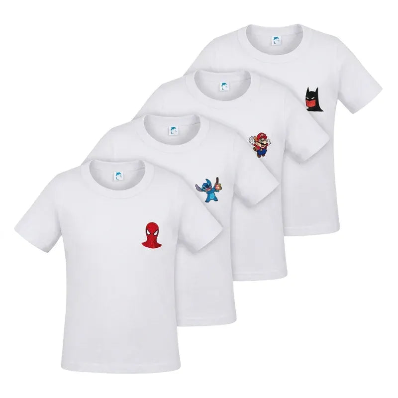 Pack de 4 T-shirts garçon imprimés – Blanc